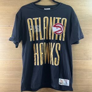 Mitchell & Ness NBA HWC Atlanta Hawks Black T-Shirt Men’s Large Basketball